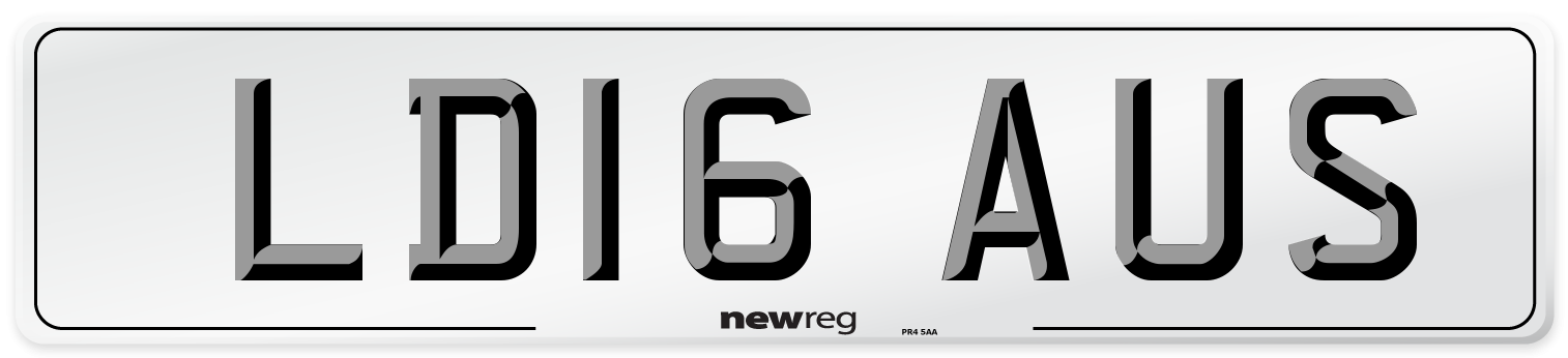 LD16 AUS Number Plate from New Reg
